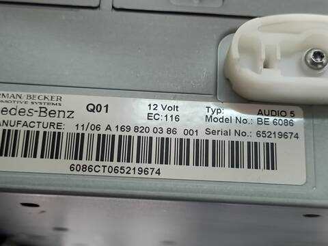 Foto 3ª: Sistema Audio Radio CD Mercedes Clase A 140 A 200 CDI 169.008) 140CV 103KW [OM640941] (2004)