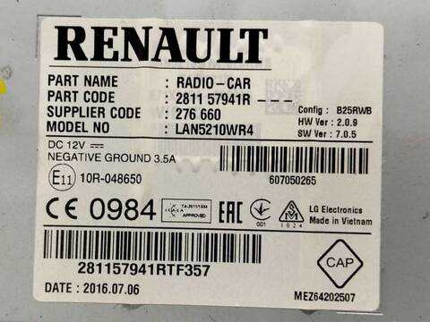 Foto 3ª: Pantalla Multifuncion Renault Clio LIMITED 90CV (2012)