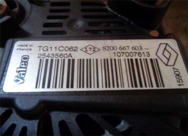 Alternador Renault Megane 1.5 CONFORT AUTHENTIQUE [1.5 LTR. - 60 KW DCI DIESEL] II CLASSIC BERLINA (2003-_)