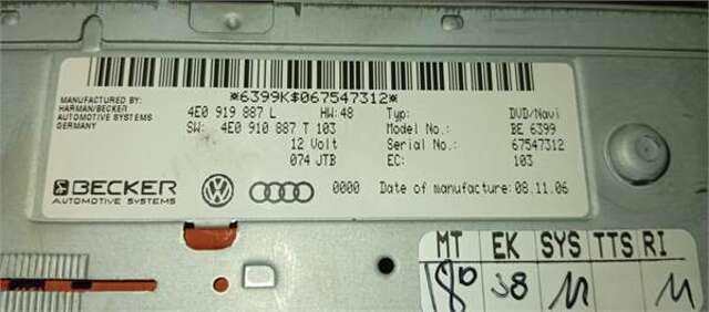 Sistema GPS Audi Q7 3.0 TDI [3.0 LTR. - 171 KW V6 24V TDI]