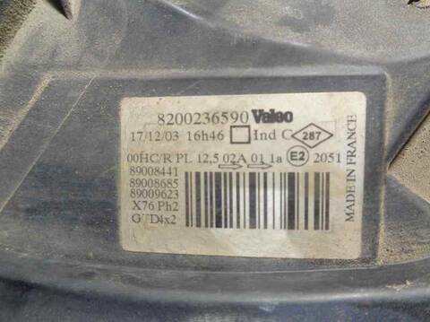 Foto 3ª: Faro Izquierdo Renault Kangoo ALIZE 64CV 47KW [F8Q P6] (2004)