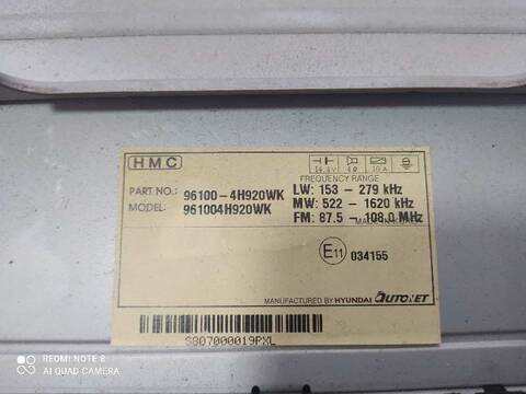 Sistema Audio Radio CD Hyundai H1 TRAVEL 170CV 125KW
