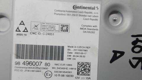 Foto 3ª: Sistema Audio Radio CD Peugeot 5008 ALLURE 131CV 96KW [YH01] (2022)