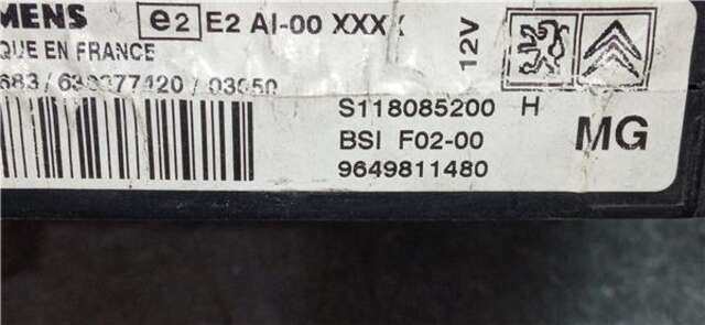 Foto 2ª: Centralita Confort BSI Citroen C3 1.4 HDI [8HX (DV4TD)]