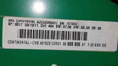 Foto 3ª: Cuadro de Instrumentos Citroen C3 SELECTION 92CV 68KW [9HPDV6DTED] (2011)