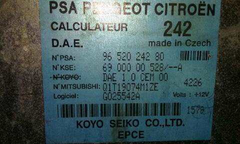 Foto 2ª: Centralita Motor ECU Citroen C2 AUDACE 60CV 44KW [HFX] (2004)