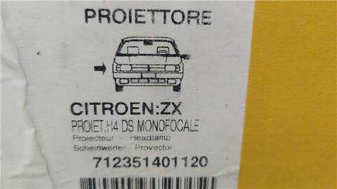 Foto 2ª: Faro Derecho Citroen Zx VERSION INDEFINIDA