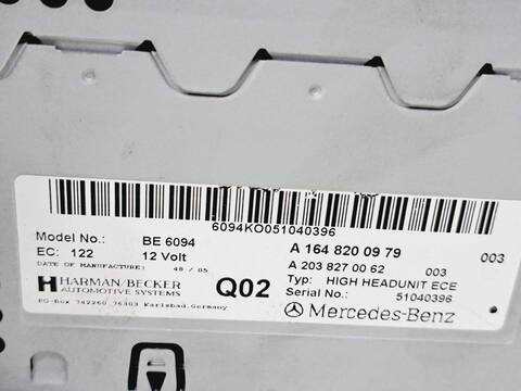 Foto 4ª: Sistema Audio Radio CD Mercedes Clase ML 300 3.0 CDI W164) CAT [642940] (2006)
