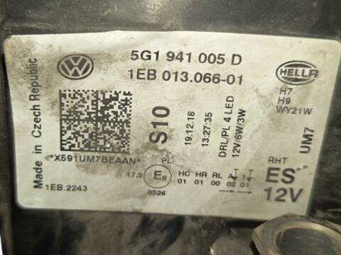 Piloto Delantero Izquierdo Volkswagen Golf 1.6 TDI