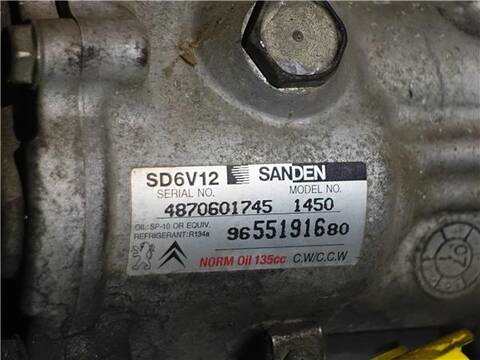 Foto 3ª: Compresor Aire Acondicionado Citroen C3 1.4 HDI 75CV 55KW [8HZ (DV4TD)] (2007)