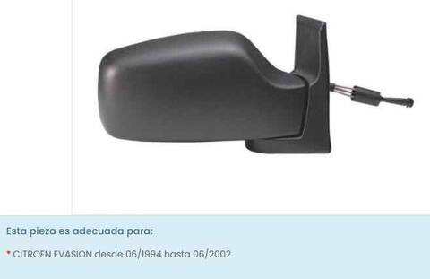 Foto 2ª: Retrovisor Derecho Citroen Evasion 121CV 89KW