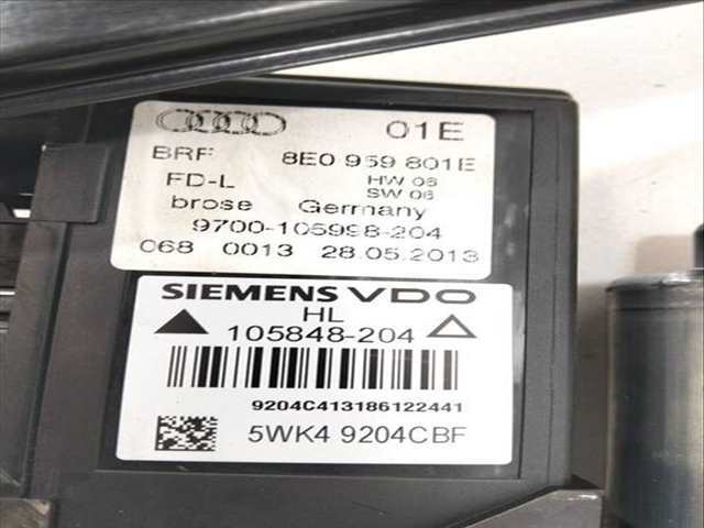 Foto 3ª: Elevalunas Manual Trasero Izquierdo Seat Exeo STYLE 2 TDI 143CV (2009)