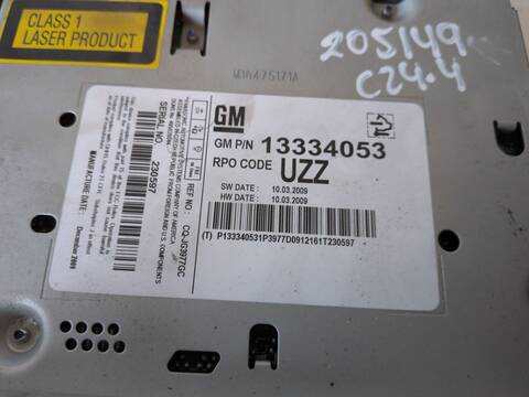 Foto 2ª: Sistema Audio Radio CD Opel Astra A20DTH BERLINA (2010)