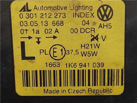 Foto 3ª: Faro Izquierdo Volkswagen Golf 1.4 TSI 170CV 125KW [BLG] (2006)