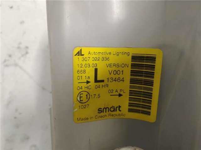 Foto 3ª: Faro Izquierdo Smart Fortwo 0.7 BÁSICO (45KW) [0.7 LTR. - 45 KW TURBO CAT]