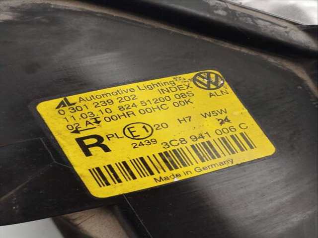 Foto 2ª: Faro Derecho Volkswagen Passat BASICO 160CV 118KW [CDA] (2015)