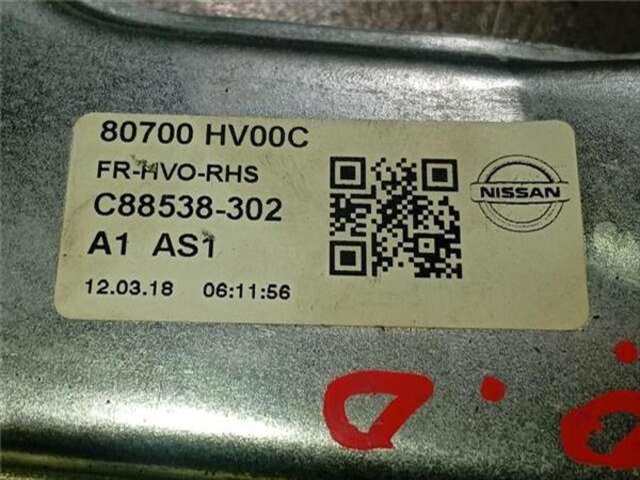 Elevalunas Eléctrico Delantero Derecho Nissan Qashqai 1.2 ACENTA [1.2 LTR. - 85 KW 16V CAT]