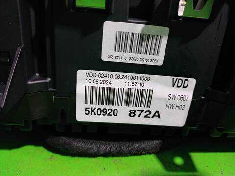 Foto 3ª: Cuadro de Instrumentos Volkswagen Golf ADVANCE 105CV 77KW [CAYC] (2012)