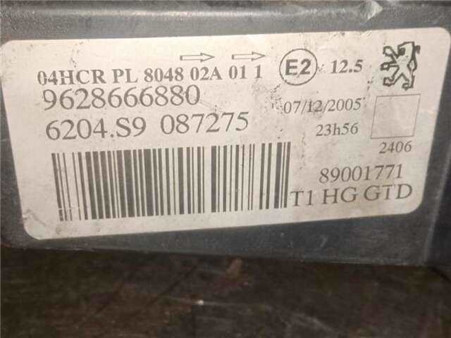 Foto 3ª: Faro Izquierdo Peugeot 206 2.0 HDI 90 [RHY (DW10TD)]