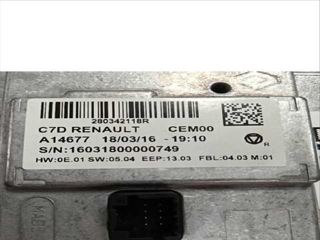 Foto 3ª: Pantalla Multifuncion Renault Kadjar 1.5 DCI 110 HLA3) (2015)