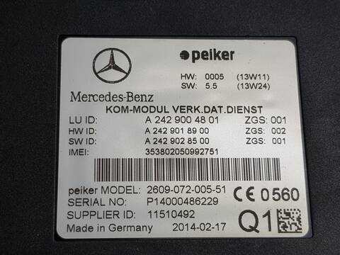 Foto 3ª: Centralita Motor ECU Mercedes Clase ML 350 3.0 V6 CDI 258CV 190KW AUT. BLUETEC EDITION 1 166.024) W166) OM642 [624826] (2011)
