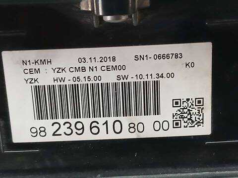 Foto 3ª: Cuadro de Instrumentos Citroen Jumpy BUSINESS XL 120CV 88KW [YH01] (2018)