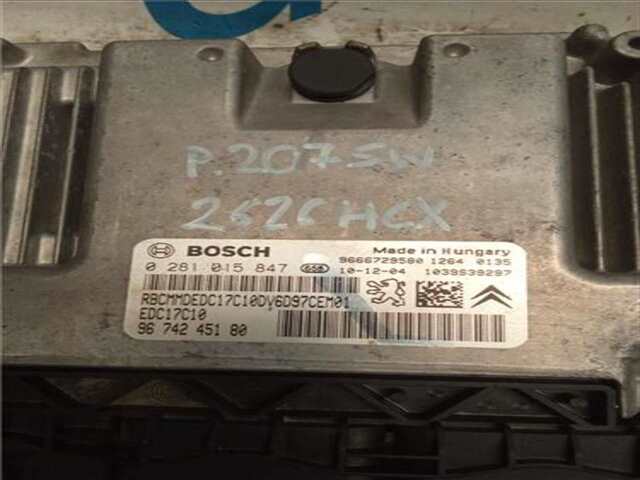 Centralita Motor ECU Peugeot 207 1.6 CONFORT [1.6 LTR. - 66 KW 16V HDI]