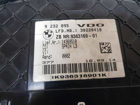 Foto 3ª: Cuadro de Instrumentos Bmw Serie 3 315 318 D 143CV 105KW [N47D20C] (2014)