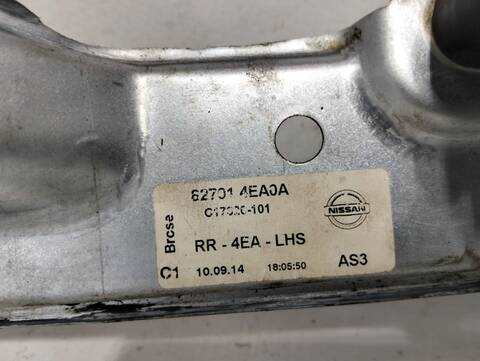 Foto 3ª: Elevalunas Manual Trasero Izquierdo Nissan Qashqai 360° 1 TD CAT 110CV [K9K636] (2013)