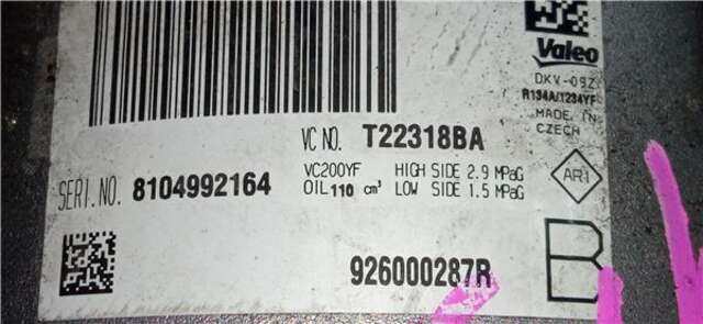 Compresor Aire Acondicionado Dacia Sandero 1.0 ACCESS [1.0 LTR. - 54 KW 12V CAT]