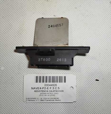 Foto 2ª: Calefacción Nissan Patrol 3.0 DI Y61 5P [ZD30] (2002)