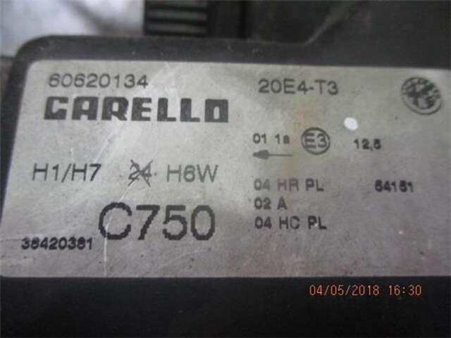 Foto 1ª: Faro Derecho Alfa Romeo 156 1.8 T.SPARK PROGRESSION [1.8 LTR. - 106 KW 16V CAT] [AR 32201]