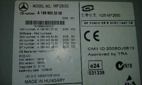 Foto 2ª: Sistema Audio Radio CD Mercedes Vito 136CV 100KW