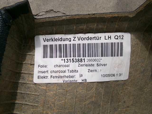 Foto 3ª: Tapizados Cartoneras Opel Astra 1.6 G MODELO H, 2003-2010 [Z16XEP] (2007)