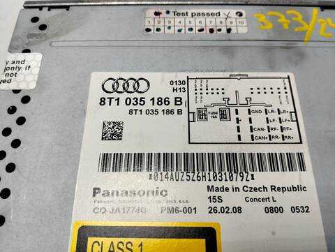 Foto 2ª: Sistema Audio Radio CD Audi A4 BASIS 2 16V TDI 143CV (2008)