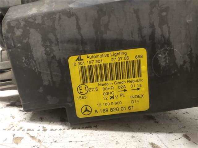Foto 3ª: Faro Izquierdo Mercedes Clase A 140 2.0 A 180 CDI (169.007) [2.0 LTR. - 80 KW CDI CAT] [OM 640.940]