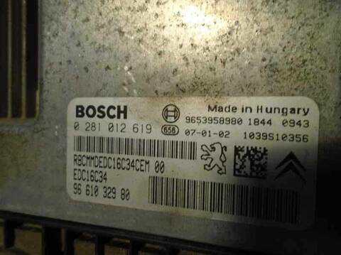 Foto 2ª: Centralita Motor ECU Peugeot Partner 1.6 16V HDI 90CV 66KW [9HX] (2007)