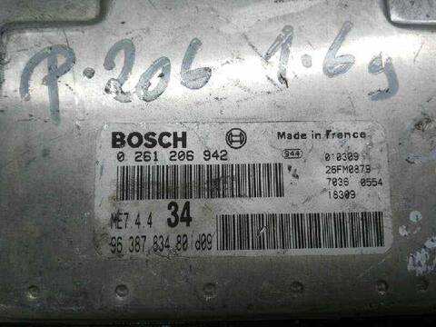 Foto 2ª: Centralita Motor ECU Peugeot 206 1.6 16V CAT BERLINA 109CV 80KW (1998)