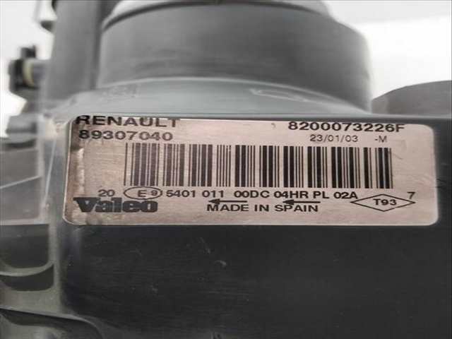 Foto 3ª: Faro Derecho Renault Megane AUTHENTIQUE CONFORT 113CV (2002)