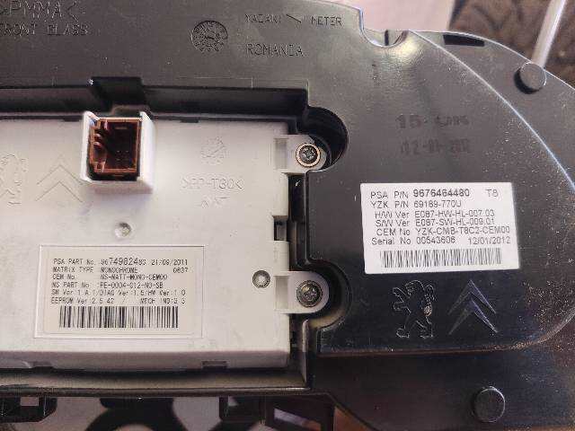 Foto 2ª: Cuadro de Instrumentos Peugeot 3008 1.6 HDI [9HR] (2012)