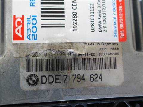 Foto 3ª: Centralita Motor ECU Bmw Serie 3 315 2.0 320TD 150CV 110KW [20-4D 4D] (2002)