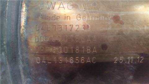 Foto 2ª: Catalizador Volkswagen Golf 1.6 EDITION BLUEMOTION TECH. [1 6 LTR. - 77 KW TDI DPF] 105CV [CLH] (2012)