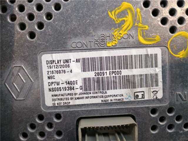 Foto 2ª: Pantalla Multifuncion Nissan Qashqai 2.0 ACENTA [2.0 LTR. - 104 KW 16V CAT] [M820 EURO 04]