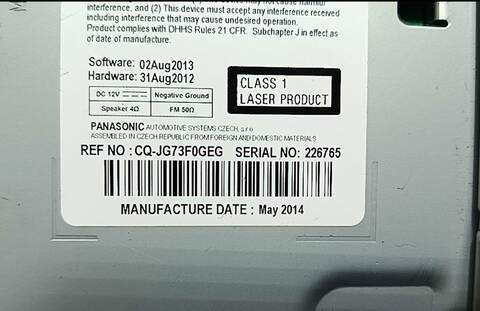 Foto 3ª: Sistema Audio Radio CD Opel Astra EXCELLENCE 1 CDTI DPF 110CV (2010)
