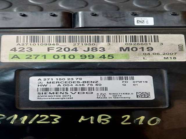 Foto 3ª: Centralita Motor ECU Mercedes Clase C 160 C 200 KOMPRESSOR 204.041) 184CV (2007)