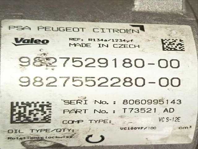 Foto 2ª: Compresor Aire Acondicionado Peugeot 308 1.2 THP 130 AUT. 131CV (2013)