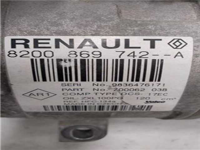Foto 2ª: Compresor Aire Acondicionado Renault Scenic 2.0 16V JZ0G JZ0P JZ1E JZ1P) 140CV 103KW [M4R 710,M4R 711,M4R 713] (2009)