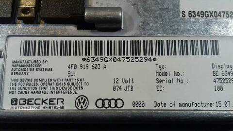Foto 3ª: Sistema GPS Audi A6 3.2 FSI QUATTRO BERLINA 255CV 188KW [AUK] (2004)