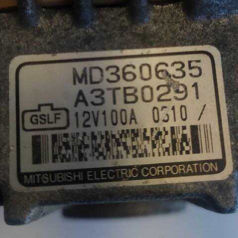 Foto 3ª: Alternador Mitsubishi Space Runner 2.0 N63W) (1997)