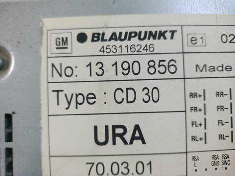 Foto 2ª: Sistema Audio Radio CD Opel Astra ESSENTIA 90CV [Z14XEP] (2004)